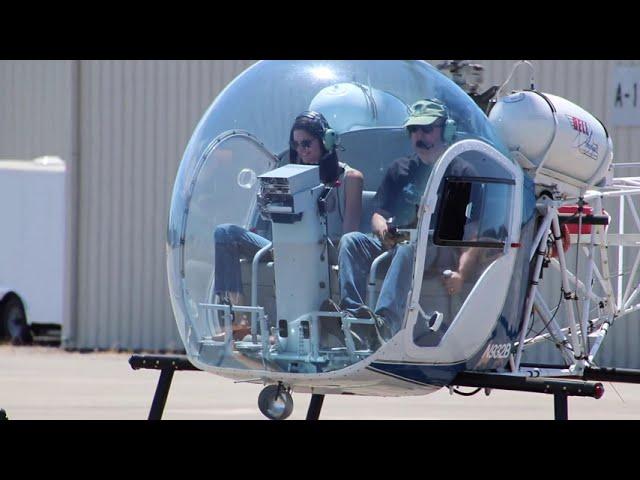 Ride along in 1953 Bell 47G helicopter