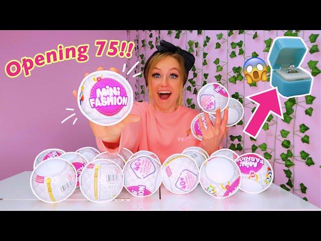 [ASMR] Unboxing 75 *FASHION* Mini Brands!!*RARE DIAMOND RING HUNT!* | Rhia Official