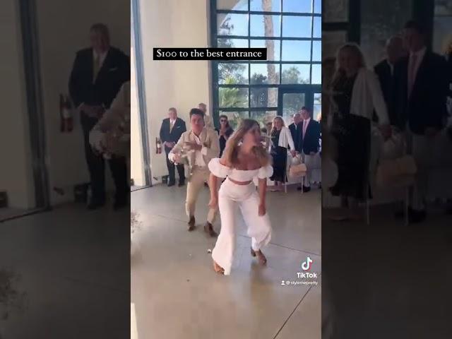 A Wedding Entrance You Won’t Forget ‍️ #wedding #weddingvideo #funnywedding #weddingentrance