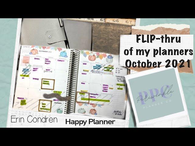 October 2021 FLIP-thru of ALL My Planners | Erin Condren | Happy Planner