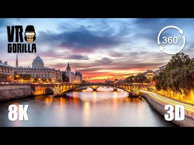 Paris: A Guided 360 VR City Tour Experience - Part 1 of 2 - 8K 3D Video (short)