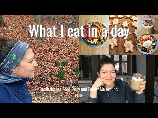 Realistisches Food Diary + Follow me around - vegan - entspannter Sonntag - Zimtsterne backen - VLOG