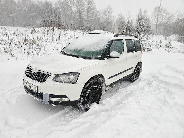 Skoda Yeti в снегу. Йети в своей среде?