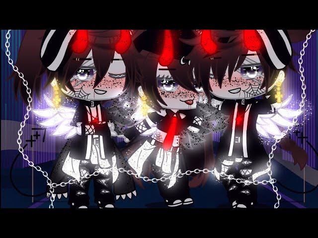 Senpai{Meme}Ft._Trigêmeos/Laura/Samuel/Daniel[Gacha Club]By Laura-Wolf Br