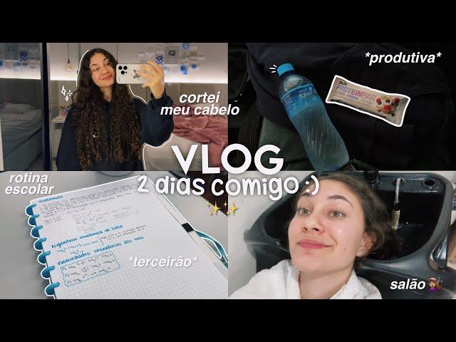 vlog: 2 dias comigo  (salão, treino, rotina escolar)