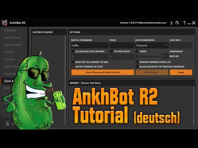 Twitch - AnkhBot R2 richtig einstellen! - TUTORIAL (ganz einfach)