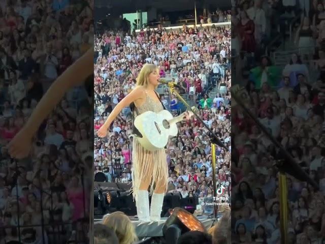 Fearless at the Eras Tour wearing silver noodle dress #music MY 100TH VIDEO!!!