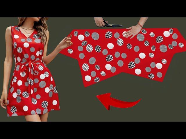 ️Very Stylish Summer Dresses Only 1 Meter fabric  Sew Only 10 Minute ️Cut and Sew Summer Dresses