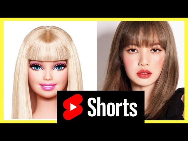 Lisa (Black pink) as Barbie doll! she really fits very well in doll templates! #shorts​​ #tiktok​​