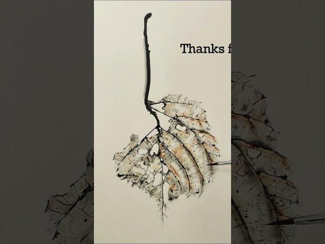 Easy Art project Leaf Drawing Skeleton