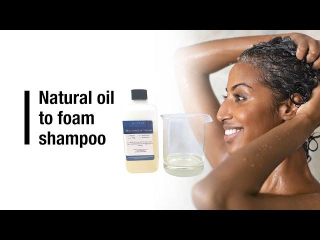 Natural oil to foam shampoo