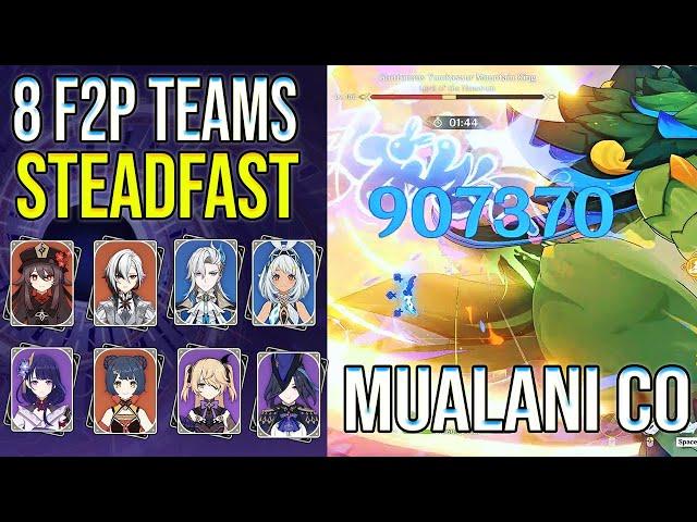 8 F2P Teams Vs Mountain King : Steadfast | Day 3 Feast of Pursuit | Genshin impact