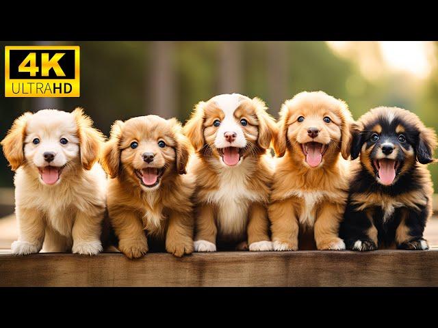 Funny Family Of Young Wild Animals With Relaxing Music (Colorfully Dynamic), Cute Animals 4K UHD