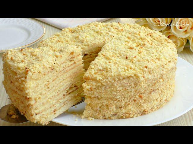 Cake "Napoleon" in a frying pan! Simple and delicious!