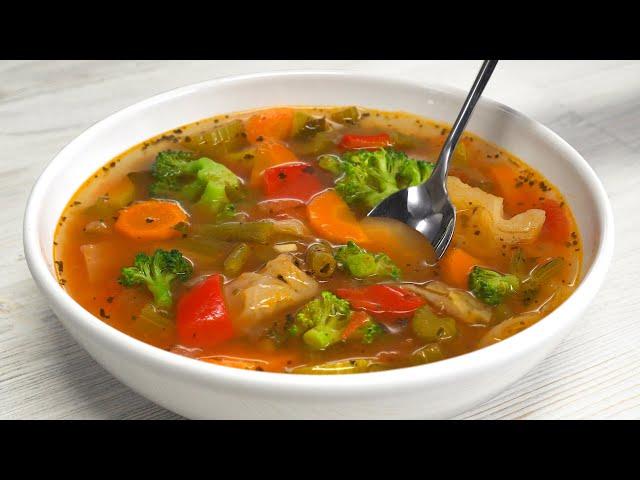 Magic Slimming Vegetable Soup! Healthy, Aromatic and Very Tasty. Recipe by Always Yummy!