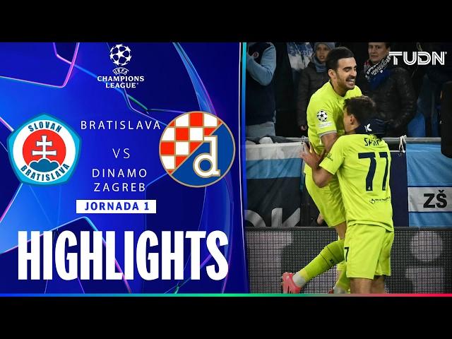 HIGHLIGHTS - Slovan Bratislava vs Dinamo Zagreb | UEFA Champions League 24/25 | TUDN