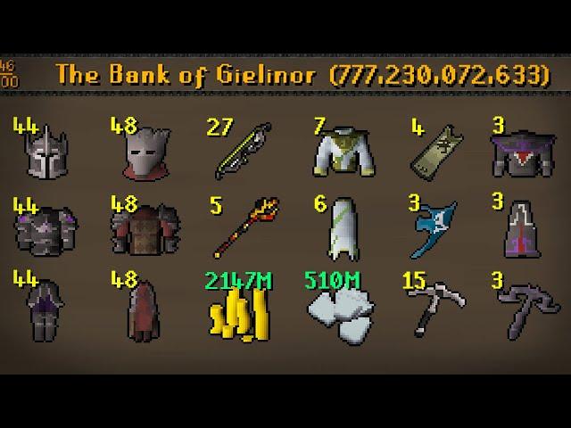 I have the biggest bank in OSRS history (worth $770,000)