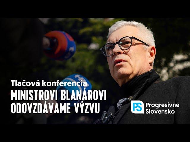 Odovzdanie výzvy ministrovi Blanárovi | Tlačový brífing PS, 4. marec 2025