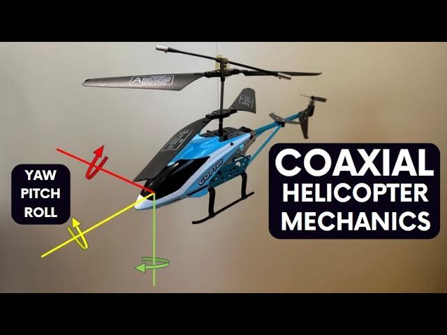 How Coaxial Helicopters Work ? Yaw, Pitch, and Roll Mechanics Explained