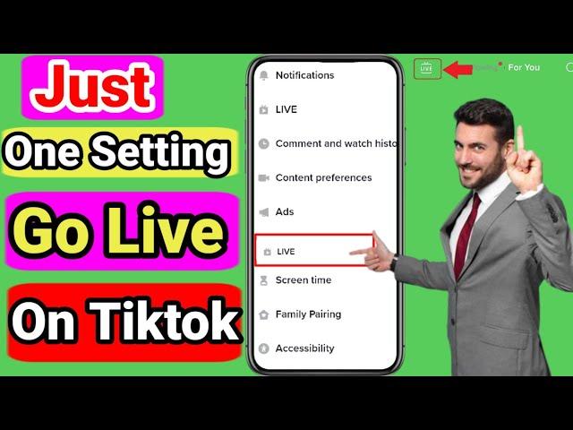 (just 1 setting)how to go live on tiktok || go live on tiktok without a thousand followers 2023