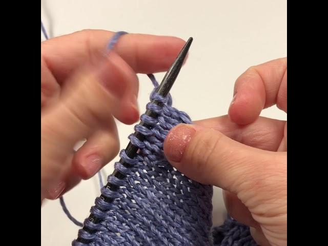 Continental Knitting knit stitch tutorial video