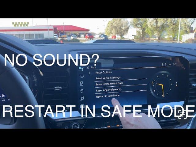 2023 Silverado no sound from infotainment PART 2. Restart in safe mode.