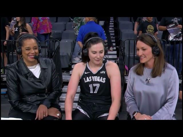 Megan Gustafson postgame sideline interview