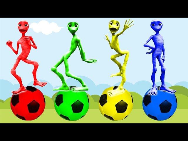 dame tu cosita - puzzle - wrong heads top superheroes - green - alien - dance