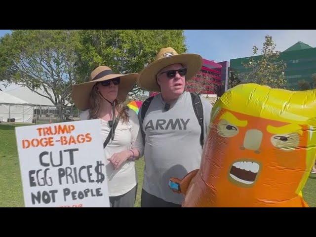 Anti-Trump protest held in West Hollywood