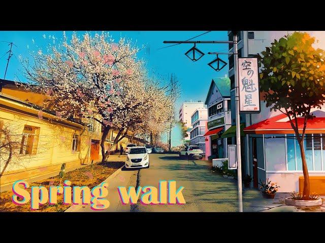 Spring Walk Streets full of Blossom  Sakura walking tour