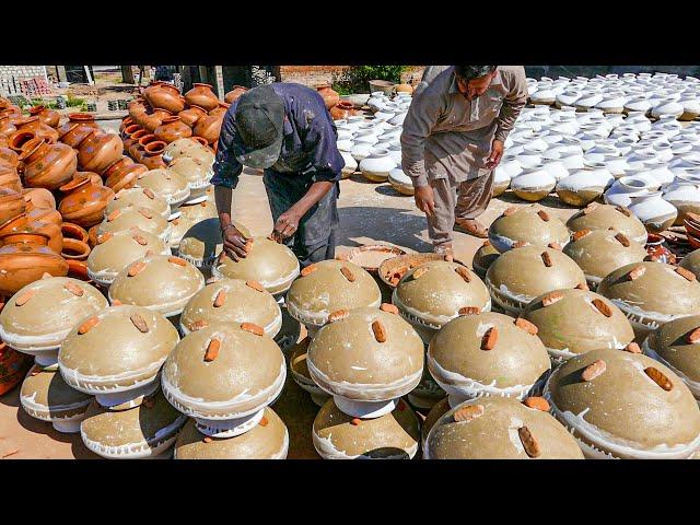 True Ancient Terracotta Pottery Technique Actually Exists | Satisfying Pottery Glazing & Kiln Firing