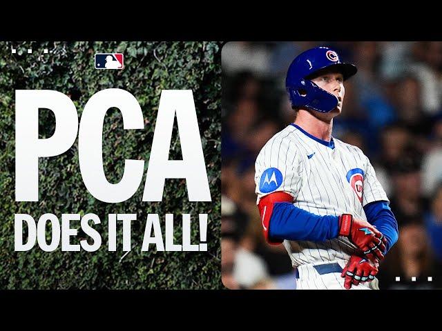 PCA does it on both ends of the field! (IMPRESSIVE catch, 452-ft home run!)