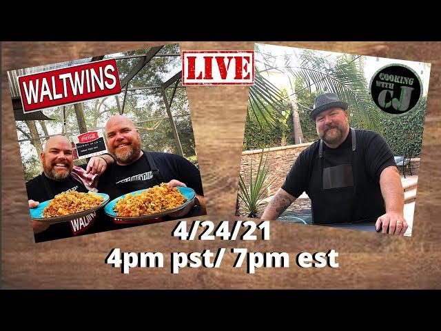Cooking With CJ and The Waltwins are Cooking on the Blackstone Griddle LIVE!