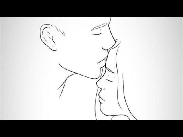 Simple drawing | line drawing | easy couple drawing ️| line art