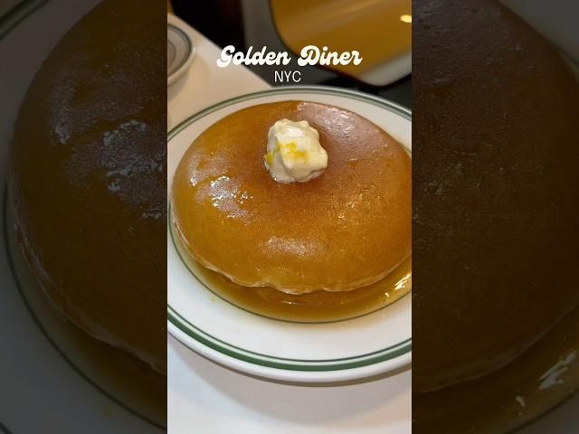 Trying viral honey butter pancakes at Golden diner in NYC #breakfast #newyork #foodie #food