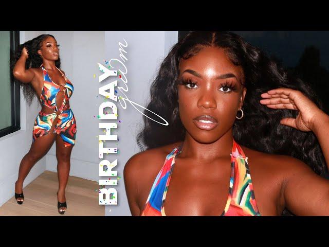 GRWM FOR MY BIRTHDAY !!! | BROWN SMOKEY EYE + KRIMPED HAIR | Zahria Shantí