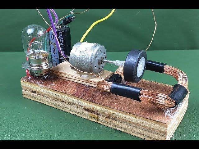 100% Free energy self running machine generator using dc motor 2018 - Science New experiment