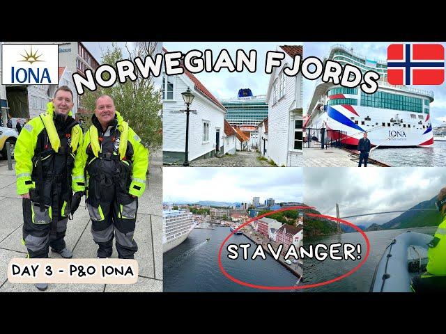 Cruising the Norwegian Fjords on P&O Iona - STAVANGER and RIB RIDE excursion | Episode 3