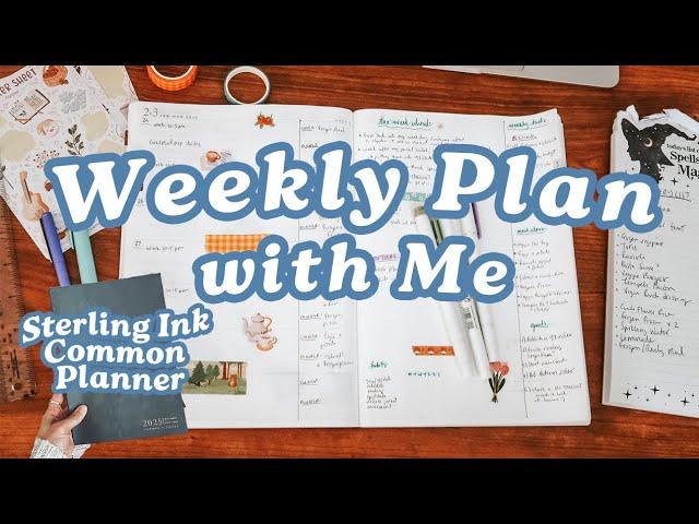 How I Plan My Week  Sterling Ink B5 Common Planner | weekly planner set up