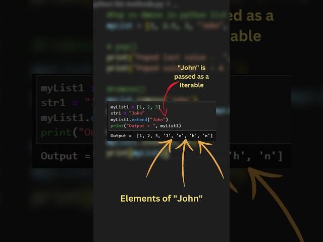 Insert() vs Extend() vs Append() functions in python list methods. | #pythontips #pythontutorial