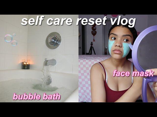 A SELF CARE/RESET DAY bubble bath, face mask, journaling, and more!