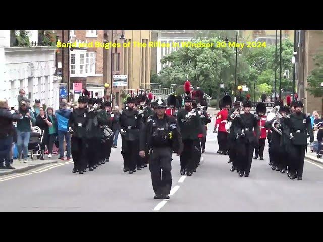 Band and Bugles of The Rifles in Windsor 30 May 2024