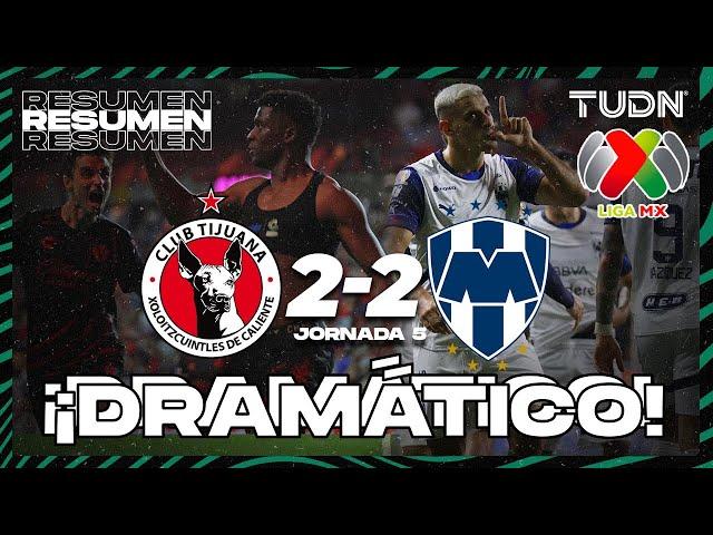 HIGHLIGHTS | Tijuana 2-2 Monterrey | Liga Mx -AP2024 - J5 | TUDN