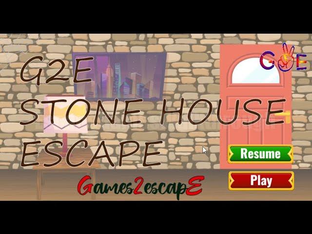 G2E Stone House Escape Walkthrough [Games2Escape]