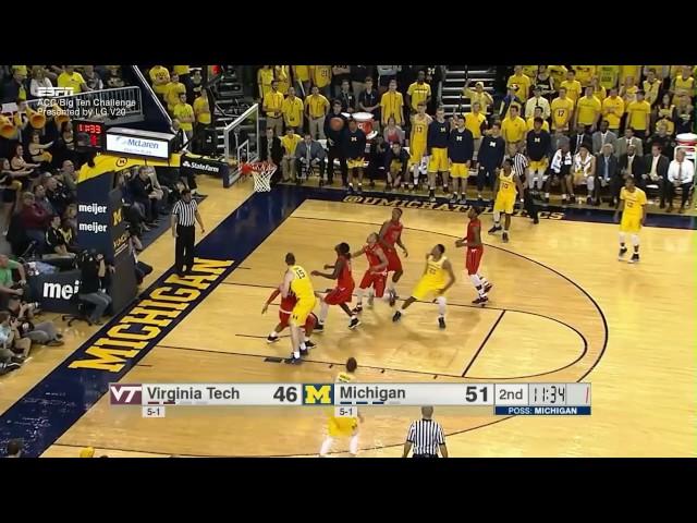 Zak Irvin Beats the Shot Clock vs. Virginia Tech