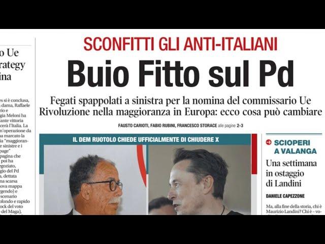 RASSEGNA STAMPA 22 NOVEMBRE 2024 QUOTIDIANI NAZIONALI ITALIANI  PRIME PAGINE DEI GIORNALI DI OGGI