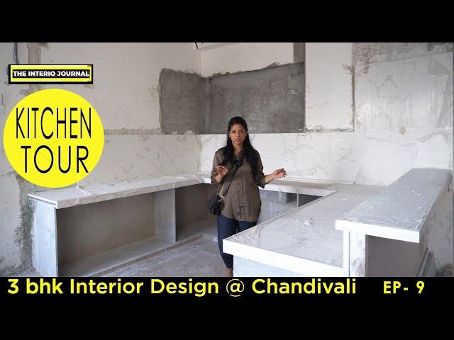 Open Kitchen Tour- Part 1- CIVIL| Ep 9 | C Shaped Kitchen Design | Breakfast counter designs