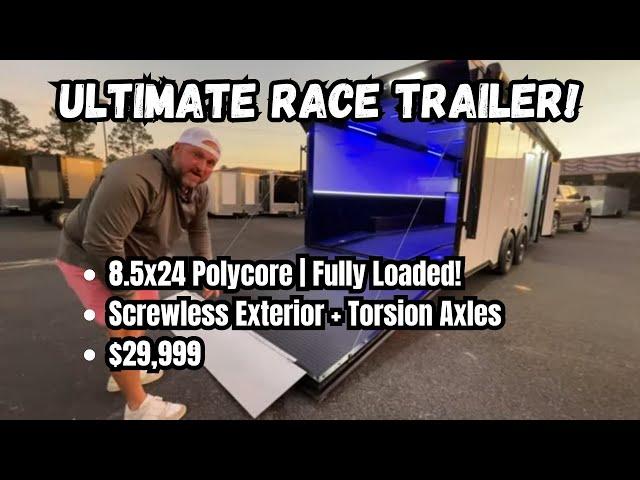 Polycore Race Trailer: Ultimate 8.5x24 Screwless Exterior Race Car Hauler | Renown Cargo Trailers