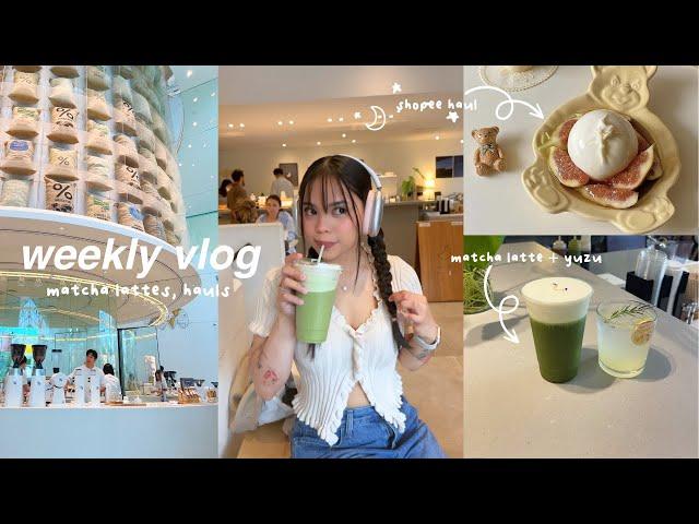 weekly vlog  ₊˚cafes, japanese snacks, shopee haul, etc.ㅤ               |           aesthetic vlog