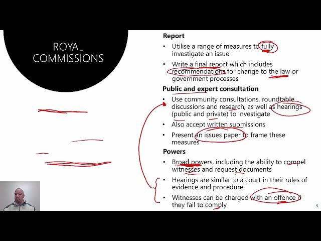 4.2.6 - The role of Royal Commissions